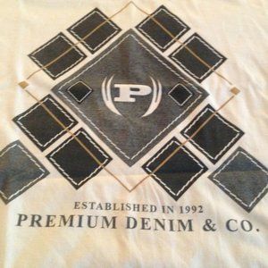 Vintage 1990's Phat Farm Classic White and Black Jersey Style T-Shirt In Size XL
